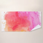 Rosa Trübe mit Wasserfarbe Badehandtuch (Badehandtuch)
