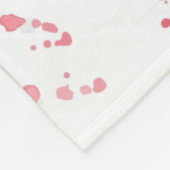 Rosa Trübe mit Wasserfarbe Fleecedecke (Ecke)
