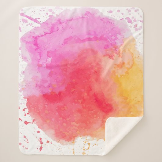 Rosa Trübe mit Wasserfarbe Sherpadecke (Vorderseite)
