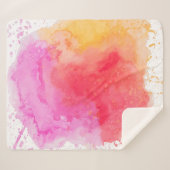 Rosa Trübe mit Wasserfarbe Sherpadecke (Vorderseite (Horizontal))