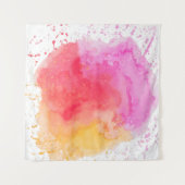 Rosa Trübe mit Wasserfarbe Wandteppich (Vorderseite (Horizontal))