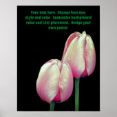 Rosa Tulip-Blume kreieren Ihre eigene Poster (Vorne)