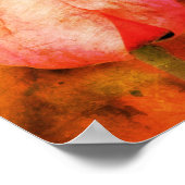 Rosa Tulip-Blume mit Raindrops gestörte Kunst Poster (Ecke)