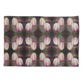 Rosa Tulip-Blume mit Raindrops-Muster Kissenbezug (Rückseite)