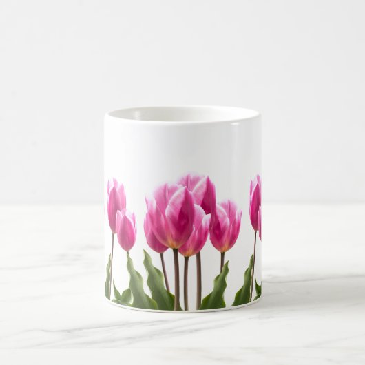 Rosa Tulip Blume / Ostern Kaffeetasse (Mittel)
