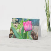 Rosa Tulip Blumengarten Kunst, Dichtung und Musik Karte (Vorderseite)