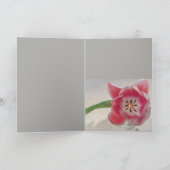 Rosa Tulip Geburtstagskarte Karte (Innenseite)
