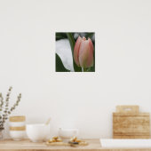 Rosa Tulip im Schnee Poster (Küche)