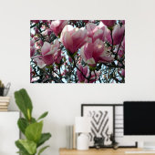 Rosa Tulip Tree Blüten Poster (Heimbüro)