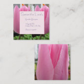 Rosa Tulip Tulips Park/Garten: Begleitkarte (Vorne/Hinten)