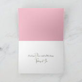 Rosa Tulips auf einer schneebedeckten Bank Karte (Innenseite)