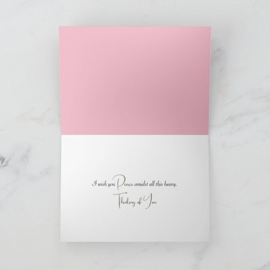 Rosa Tulips auf einer schneebedeckten Bank Karte (Innenseite)