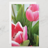 Rosa Tulips, Blumenstrauß, Blume Briefpapier (Vorne/Hinten)