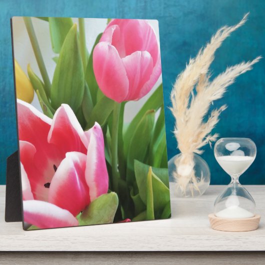 Rosa Tulips, Blumenstrauß, Blume Fotoplatte (Seite)