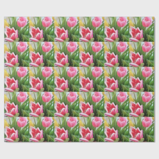 Rosa Tulips, Blumenstrauß, Blume Geschenkpapier (Flach)