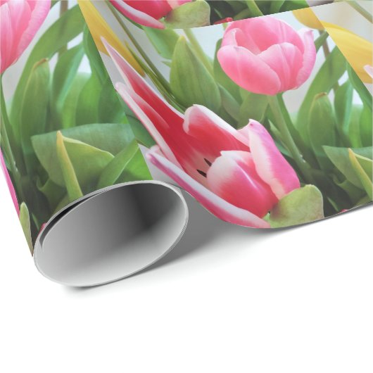 Rosa Tulips, Blumenstrauß, Blume Geschenkpapier (Rolleneckpunkt)