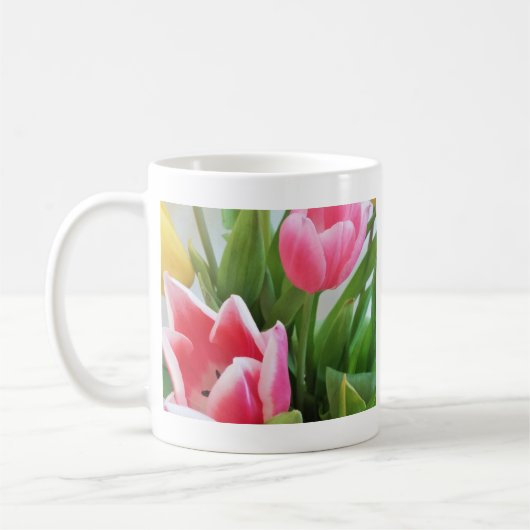 Rosa Tulips, Blumenstrauß, Blume Kaffeetasse (Links)