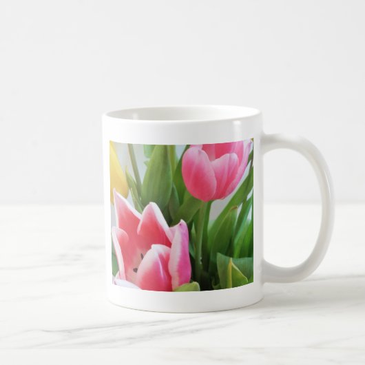 Rosa Tulips, Blumenstrauß, Blume Kaffeetasse (Rechts)