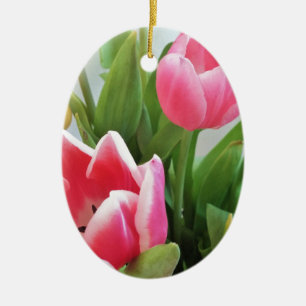 Rosa Tulips, Blumenstrauß, Blume Keramik Ornament