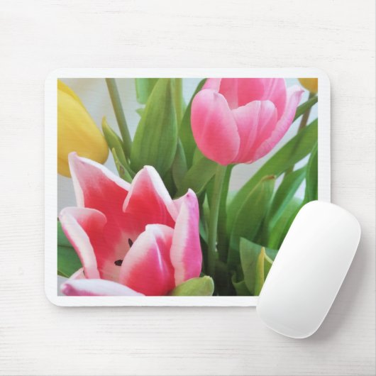 Rosa Tulips, Blumenstrauß, Blume Mousepad (Mit Mouse)