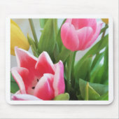 Rosa Tulips, Blumenstrauß, Blume Mousepad (Vorne)