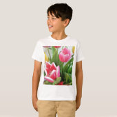 Rosa Tulips, Blumenstrauß, Blume T-Shirt (Vorne ganz)