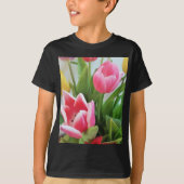 Rosa Tulips, Blumenstrauß, Blume T-Shirt (Vorderseite)