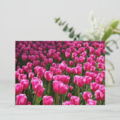 Rosa Tulips Einladung (Stehend Vorderseite)