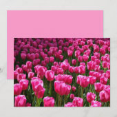 Rosa Tulips Einladung (Vorne/Hinten)
