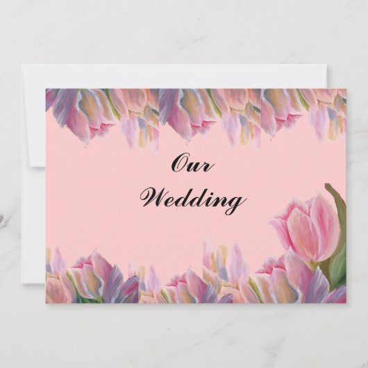 Rosa Tulips Hochzeit (Vorderseite)