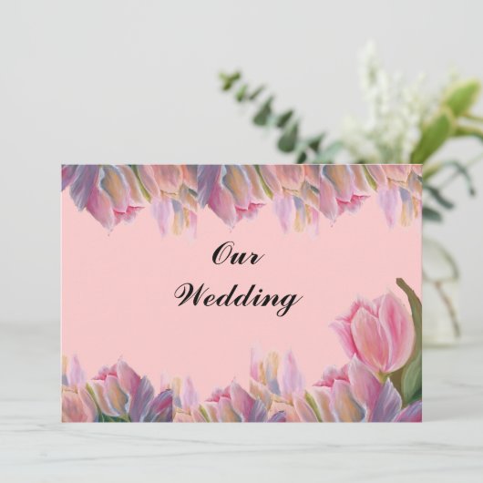 Rosa Tulips Hochzeit (Stehend Vorderseite)