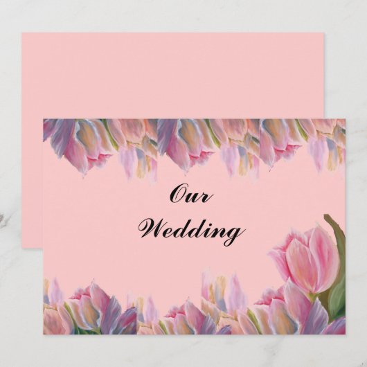 Rosa Tulips Hochzeit (Vorne/Hinten)