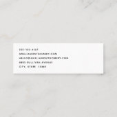 Rosa Tulips mit grünem Blätter Foto Mini Visitenkarte (Rückseite)