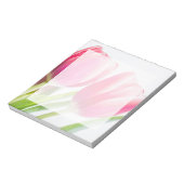 Rosa Tulips mit grünem Blätter Foto Notizblock (Rotiert)