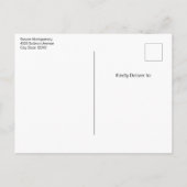 Rosa Tulips mit grünen Blätter Foto Geburtstag Einladungspostkarte (Rückseite)