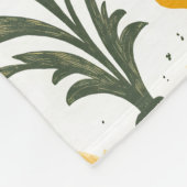 Rosa Tulips mit grünen Mustern Fleecedecke (Ecke)