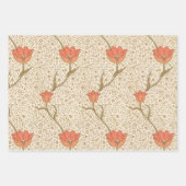 Rosa Tulips Morris Muster Geschenkpapier Set (Vorderseite 3)