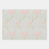 Rosa Tulips Morris Muster Geschenkpapier Set (Vorderseite)