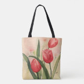 Rosa Tulips Multiprint Tasche, Tasche Schultern (Rückseite)