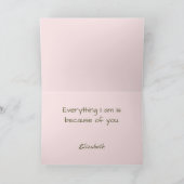 Rosa Tulips Muttertag Feiertagskarte (Innenseite)