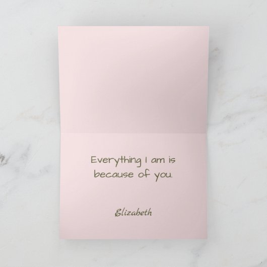 Rosa Tulips Muttertag Feiertagskarte (Innenseite)