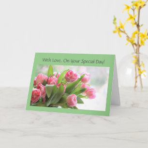 Rosa Tulips Muttertagskarte Karte