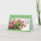 Rosa Tulips Muttertagskarte Karte (Vorderseite)