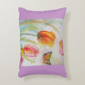 Rosa Tulips Tulip Aquarellfarben Kissen (Vorderseite(Vertikal))