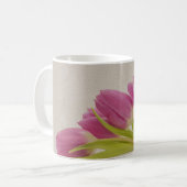 Rosa Tulips und Spitzen Kaffeetasse (Vorderseite Links)