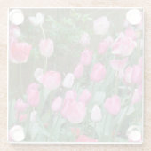 Rosa Tulissen Glasuntersetzer (Rückseite)