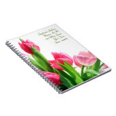 Rosa Tulpe-Blumenstrauß-Notizbuch Notizblock (Rechte Seite)