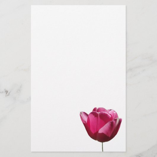 Rosa Tulpe-Briefpapier-Papier Briefpapier (Vorderseite)