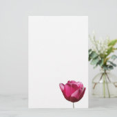 Rosa Tulpe-Briefpapier-Papier Briefpapier (Stehend Vorderseite)