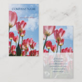 Rosa Tulpe-Feld - Visitenkarte (Vorne/Hinten)